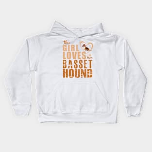 This girl loves her Basset Hound! Kids Hoodie